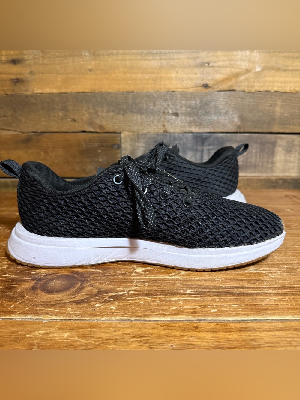 NOBULL Diamond Mesh Runner Black Gum Running Shoes Men’s 7.5 Knit Top - Picture 7 of 11